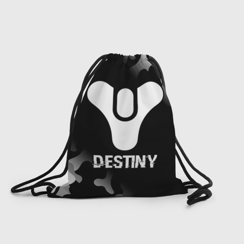 Рюкзак-мешок 3D Destiny glitch на темном фоне