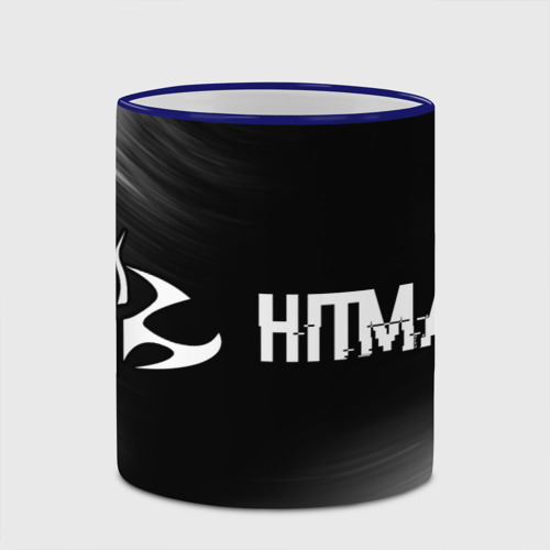 Кружка с полной запечаткой с принтом Hitman glitch на темном фоне по-горизонтали, фото #4