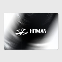 Магнитный плакат 3Х2 Hitman glitch на темном фоне по-горизонтали