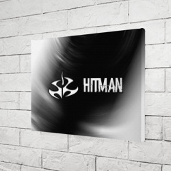 Холст прямоугольный Hitman glitch на темном фоне по-горизонтали - фото 2