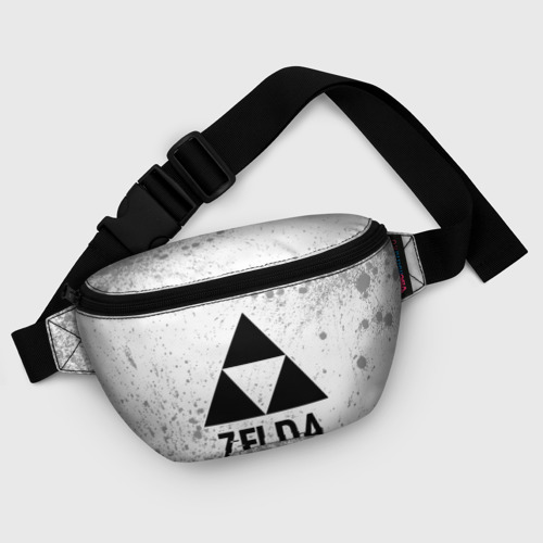Поясная сумка 3D с принтом Zelda glitch на светлом фоне, фото #5