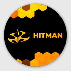 Круглый коврик для мышки Hitman - gold gradient по-горизонтали