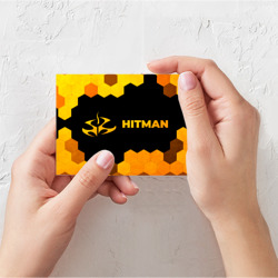 Поздравительная открытка Hitman - gold gradient по-горизонтали - фото 2