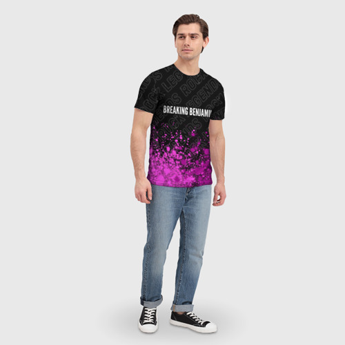 Мужская футболка 3D Breaking Benjamin rock legends посередине, цвет 3D печать - фото 5