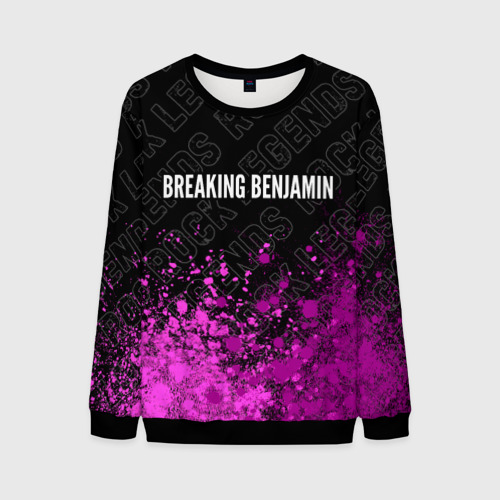 Мужской свитшот 3D Breaking Benjamin rock legends посередине, цвет черный