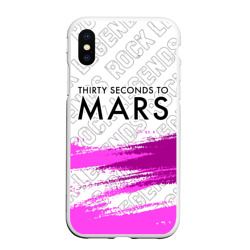 Чехол для iPhone XS Max матовый Thirty Seconds to Mars rock legends посередине