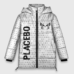 Женская зимняя куртка Oversize Placebo glitch на светлом фоне вертикально
