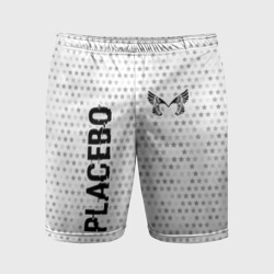 Мужские шорты спортивные Placebo glitch на светлом фоне вертикально