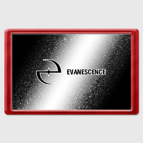 Магнит 45*70 с принтом Evanescence glitch на светлом фоне по-горизонтали, вид спереди №1