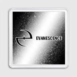 Магнит 55*55 Evanescence glitch на светлом фоне по-горизонтали