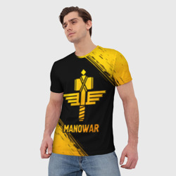 Мужская футболка 3D Manowar - gold gradient - фото 2