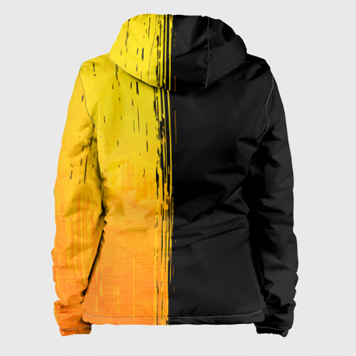Женская куртка 3D The Offspring - gold gradient по-вертикали, цвет черный - фото 2