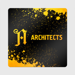 Магнит виниловый Квадрат Architects - gold gradient по-горизонтали