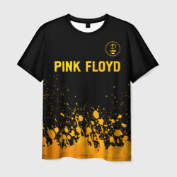 Мужская футболка 3D Pink Floyd - gold gradient посередине