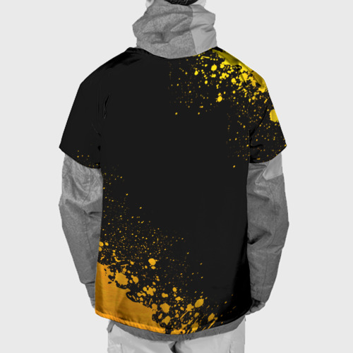 Накидка на куртку 3D Paramore - gold gradient вертикально, цвет 3D печать - фото 2