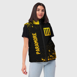 Женский жилет утепленный 3D Paramore - gold gradient вертикально - фото 2