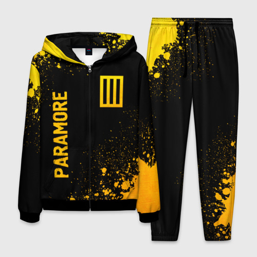 Мужской костюм 3D Paramore - gold gradient вертикально, цвет черный