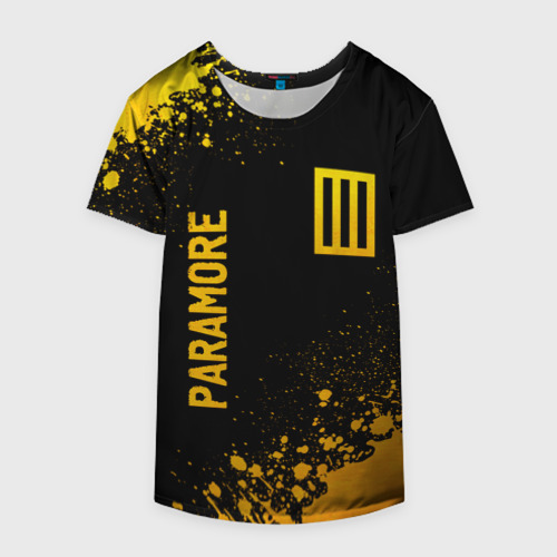 Накидка на куртку 3D Paramore - gold gradient вертикально, цвет 3D печать - фото 4