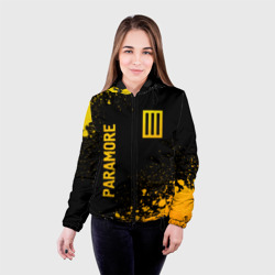 Женская куртка 3D Paramore - gold gradient вертикально - фото 2