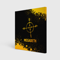 Холст квадратный Megadeth - gold gradient