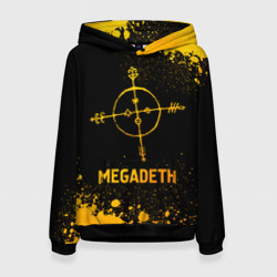 Женская толстовка 3D Megadeth - gold gradient