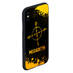 Чехол для iPhone XS Max матовый Megadeth - gold gradient - фото 2