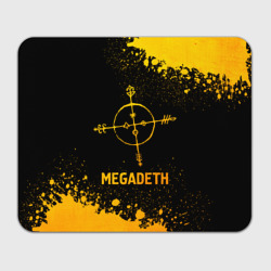 Прямоугольный коврик для мышки Megadeth - gold gradient