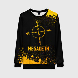 Женский свитшот 3D Megadeth - gold gradient