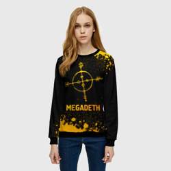 Женский свитшот 3D Megadeth - gold gradient - фото 2