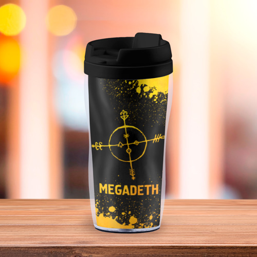 Термокружка-непроливайка Megadeth - gold gradient - фото 3