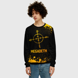 Мужской свитшот 3D Megadeth - gold gradient - фото 2