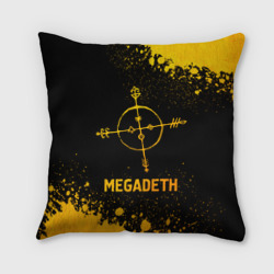 Подушка 3D Megadeth - gold gradient