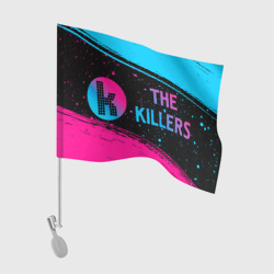 Флаг для автомобиля The Killers - neon gradient по-горизонтали