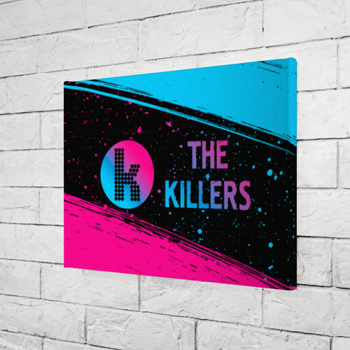 Холст прямоугольный The Killers - neon gradient по-горизонтали, цвет 3D печать - фото 3