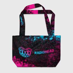 Пляжная сумка 3D Radiohead - neon gradient по-горизонтали