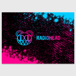 Поздравительная открытка Radiohead - neon gradient по-горизонтали