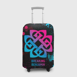 Чехол для чемодана 3D Breaking Benjamin - neon gradient