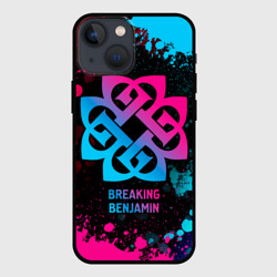 Чехол для iPhone 13 mini Breaking Benjamin - neon gradient