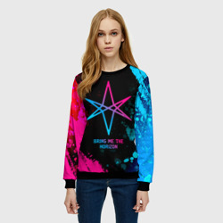 Женский свитшот 3D Bring Me the Horizon - neon gradient - фото 2