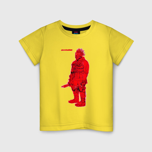 Детская футболка хлопок Кайман из дорохедоро, цвет желтый