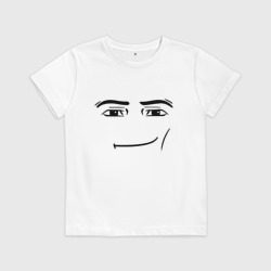 Детская футболка хлопок Роблокс лицо мем