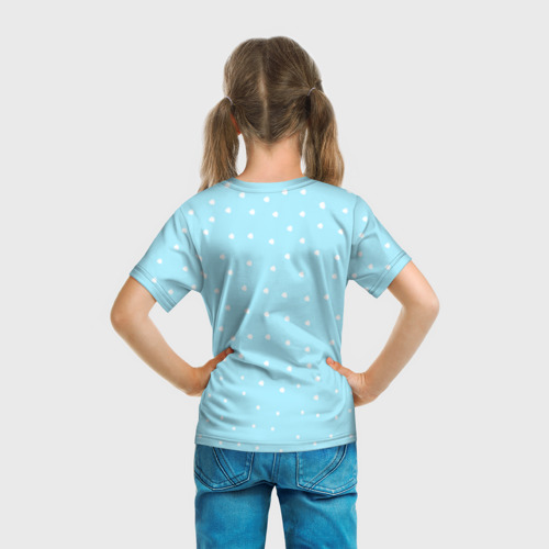 Детская футболка 3D Лама - альпака в шапочке зимой, цвет 3D печать - фото 6