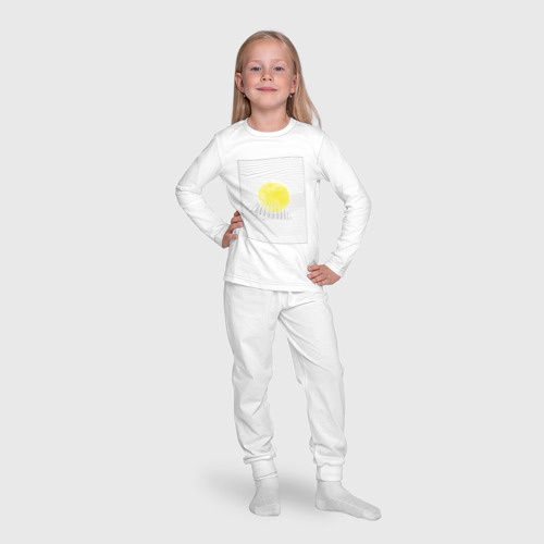 Детская пижама с лонгсливом хлопок с принтом Луна геометрия, фото #4