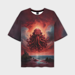 Бардовый Ктулху  – Мужская футболка oversize 3D с принтом купить со скидкой в -50%
