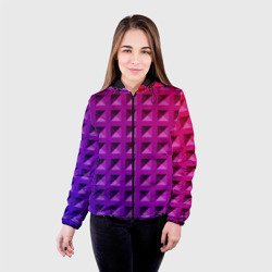 Женская куртка 3D Пластиковые объемные квадраты - фото 2
