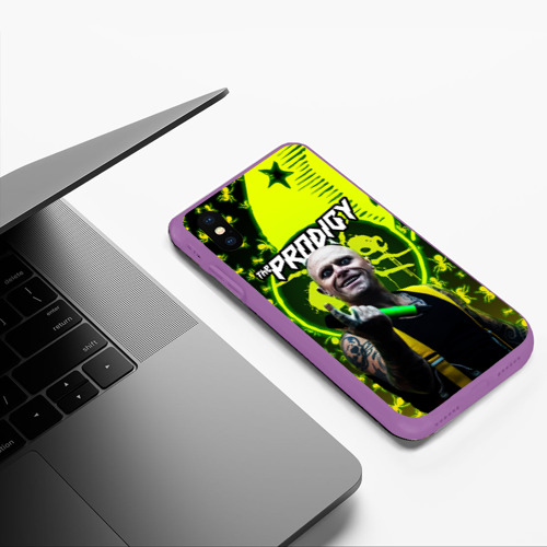 Чехол для iPhone XS Max матовый The Prodigy Keith Flint, цвет фиолетовый - фото 5