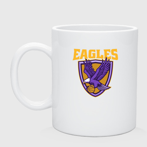 Кружка керамическая Eagles basketball, цвет белый