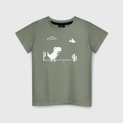 Детская футболка хлопок Динозавр гугл хром Дино