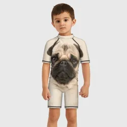 Детский купальный костюм 3D Мопс милая собачка - фото 2