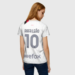 Женская футболка 3D Рафаэль Леао Милан форма 23-24 гостевая - фото 2